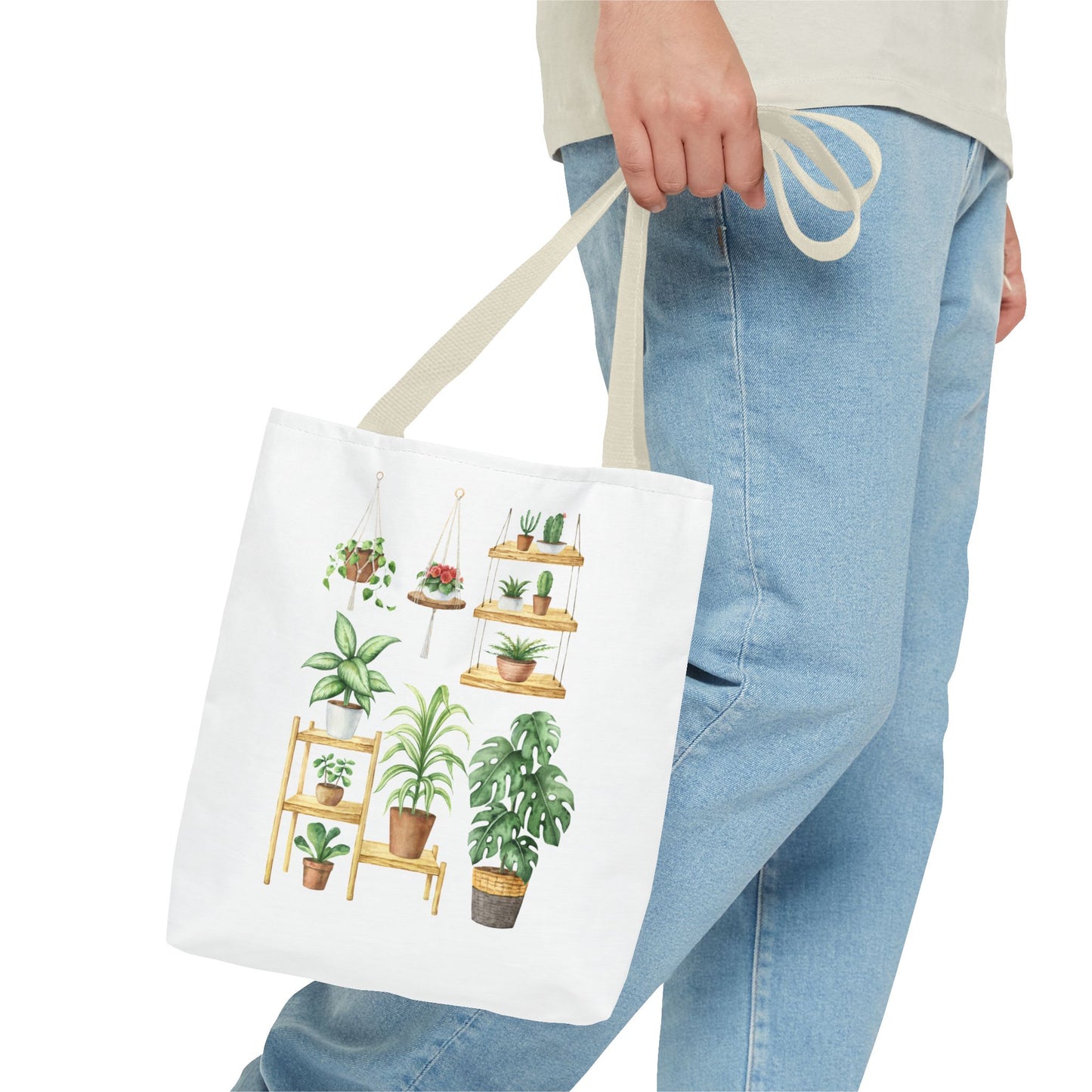 Botanical Plant Tote Bag - Eco-Friendly Shopping, Gift for Gardeners, Houseplant Lovers, Nature Lovers, Plant Decor