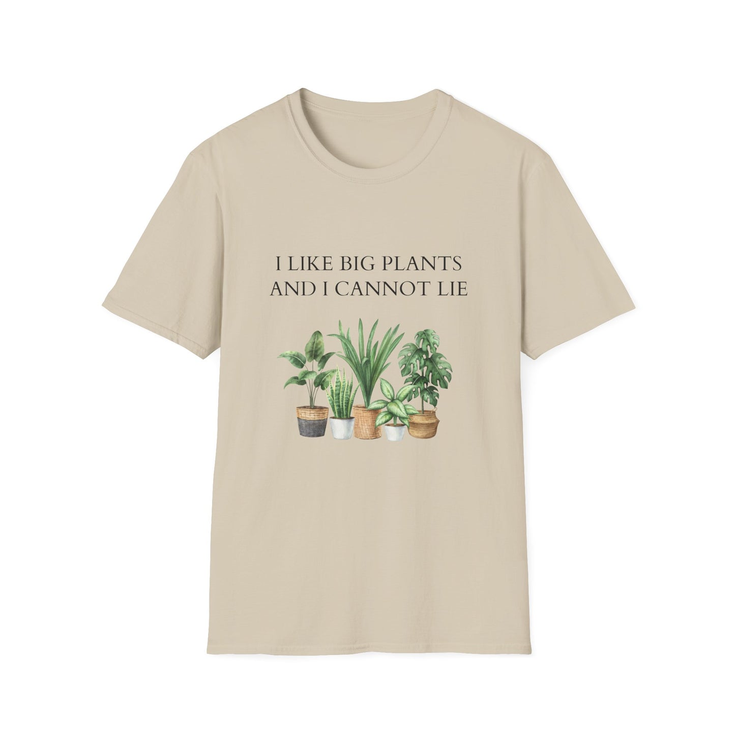 Plant Lover Unisex T-Shirt with Large Plant Graphics - Softstyle T-shirt.