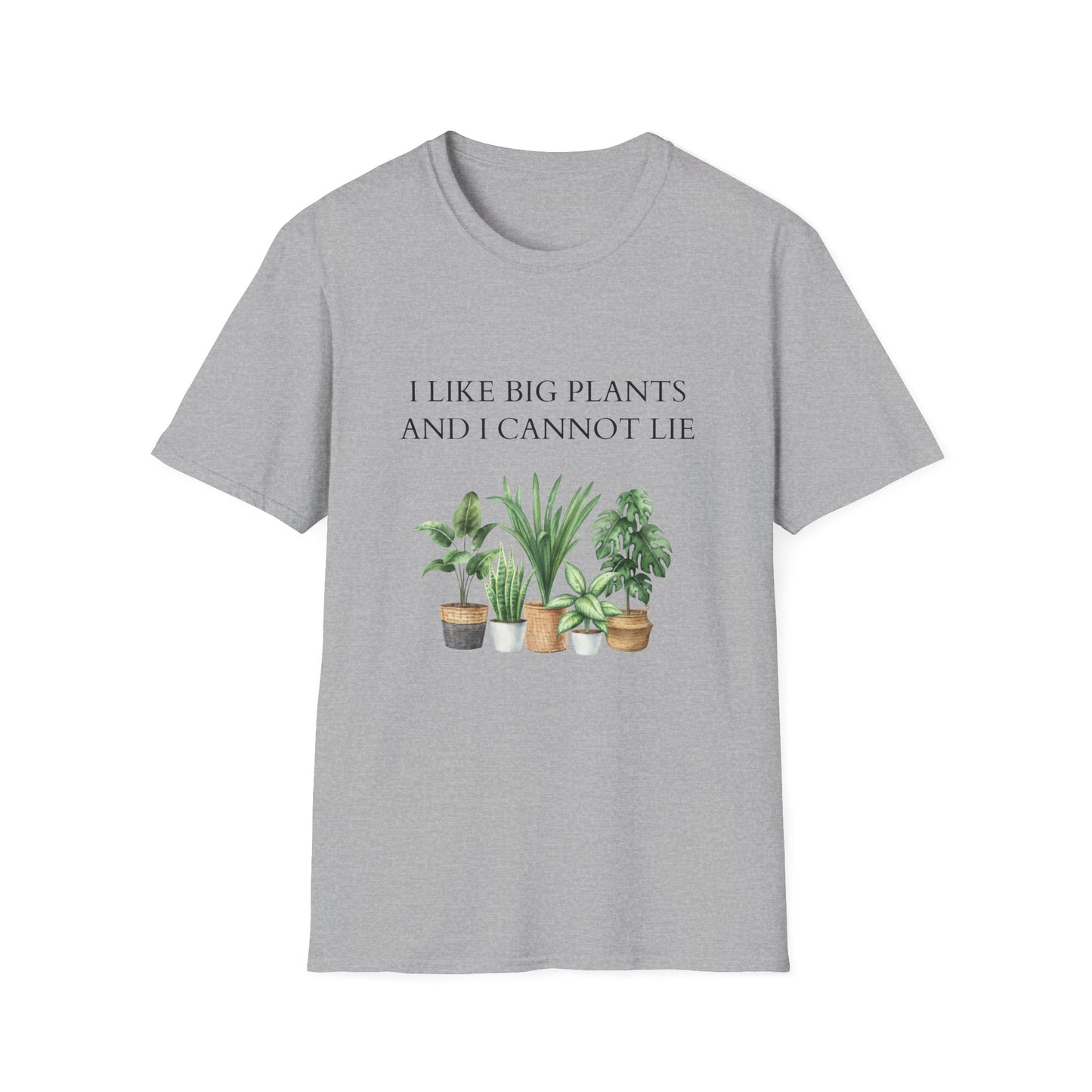 Plant Lover Unisex T-Shirt with Large Plant Graphics - Softstyle T-shirt.