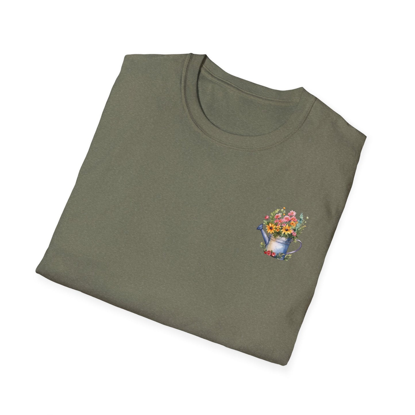 Cute Watering Can Floral Unisex T-Shirt, Gardening Gift, Spring Fashion, Botanical Tee, Birthday Present, Eco-Friendly Style