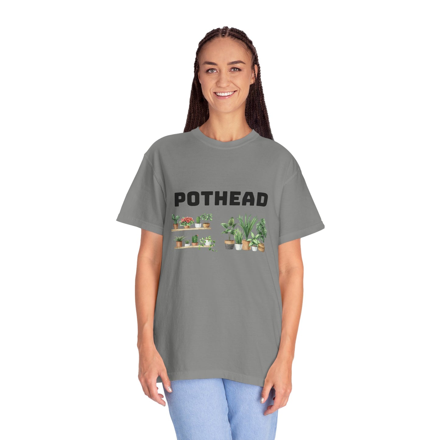 Pothead Graphic Tee, Plant Lover Unisex Shirt, Herb Enthusiast T-shirt, Botanical Print Top, Gardening Gift Apparel