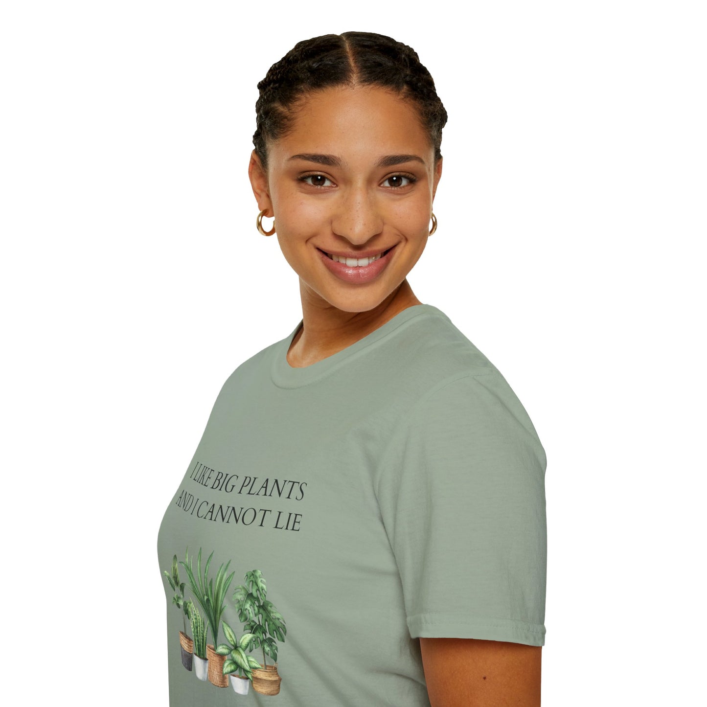Plant Lover Unisex T-Shirt with Large Plant Graphics - Softstyle T-shirt.
