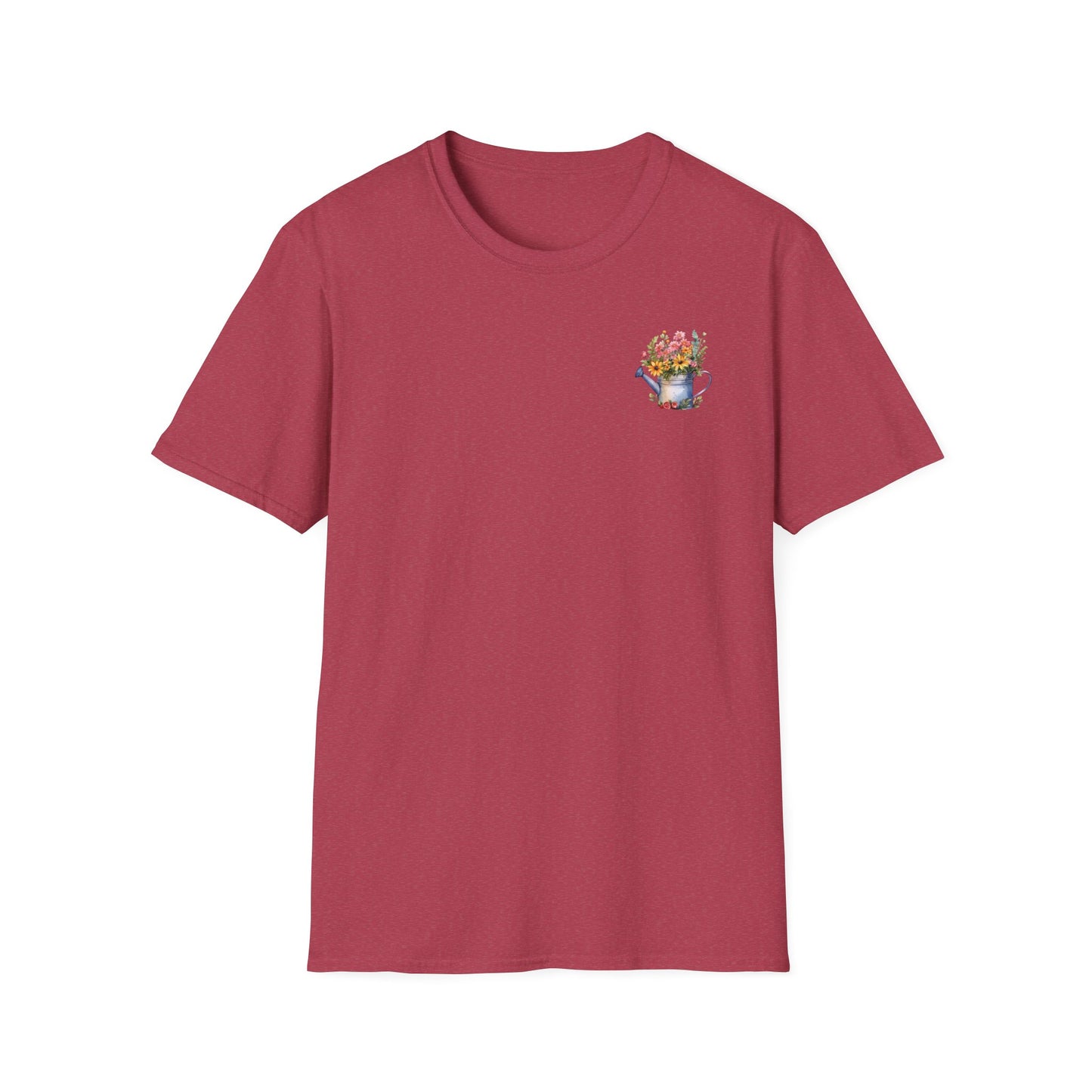 Cute Watering Can Floral Unisex T-Shirt, Gardening Gift, Spring Fashion, Botanical Tee, Birthday Present, Eco-Friendly Style