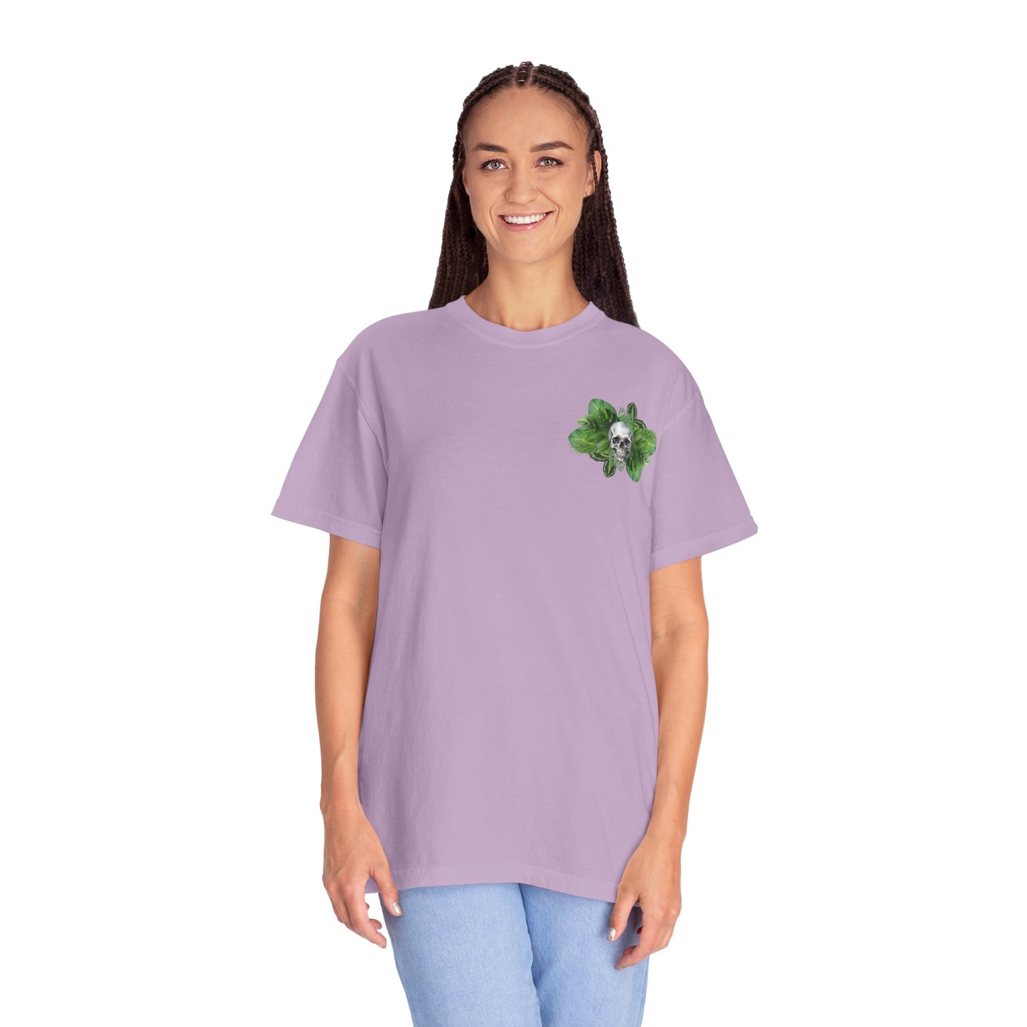 Plant and Skull Graphic Tee, Plant Lover Unisex Shirt, Herb Enthusiast T-shirt, Botanical Print Top, Gardening Gift Apparel