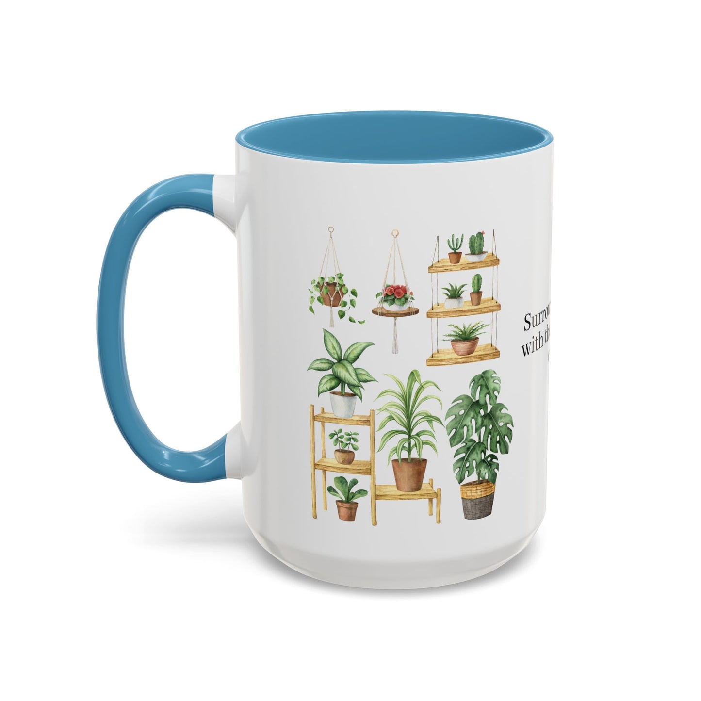 Coffee Lovers Enjoyment Mug, Housewarming Gift, Plant Lover's Coffee Cup, Inspirational Quote Mug, Greenery Decor, Cozy Kitchen Accessory
