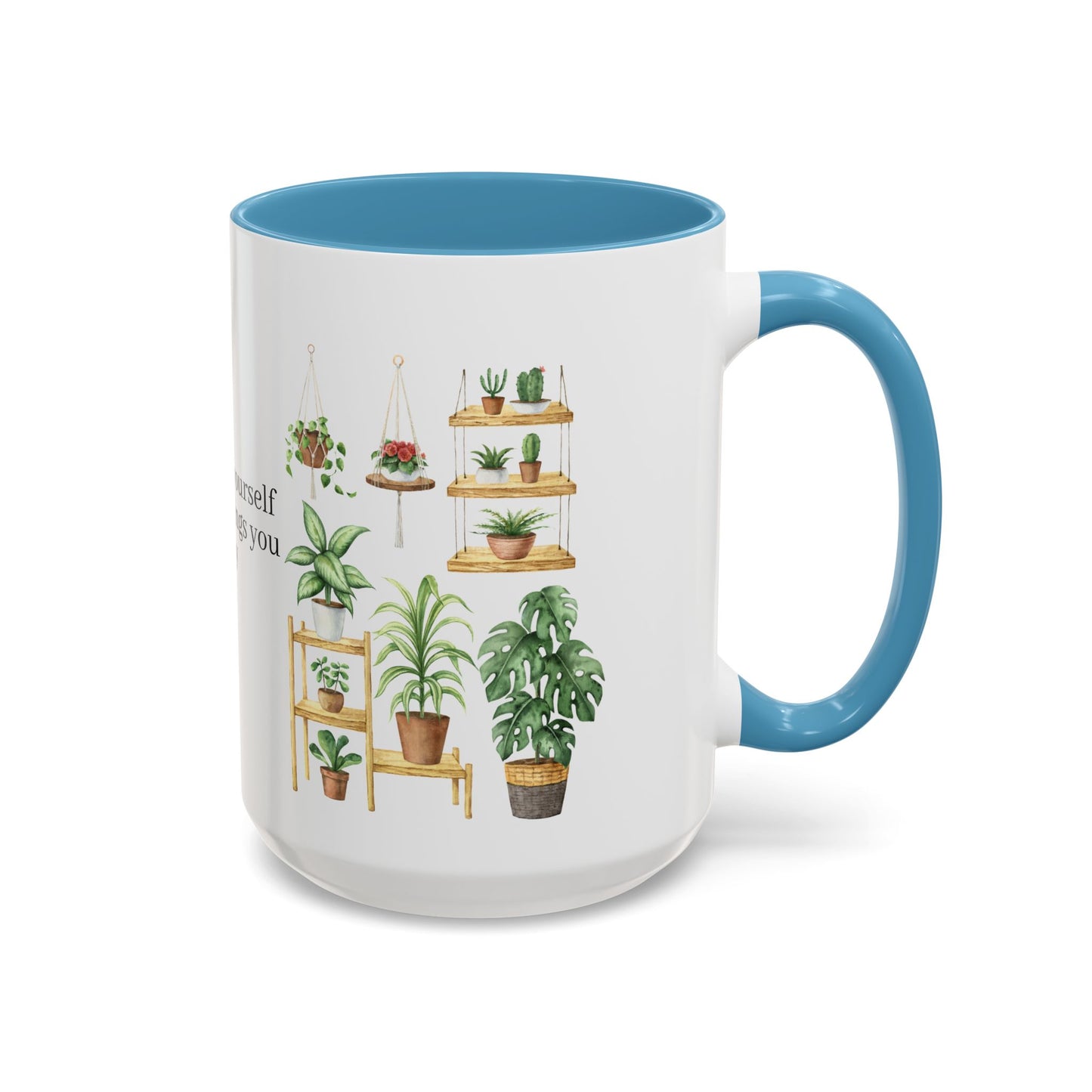 Coffee Lovers Enjoyment Mug, Housewarming Gift, Plant Lover's Coffee Cup, Inspirational Quote Mug, Greenery Decor, Cozy Kitchen Accessory