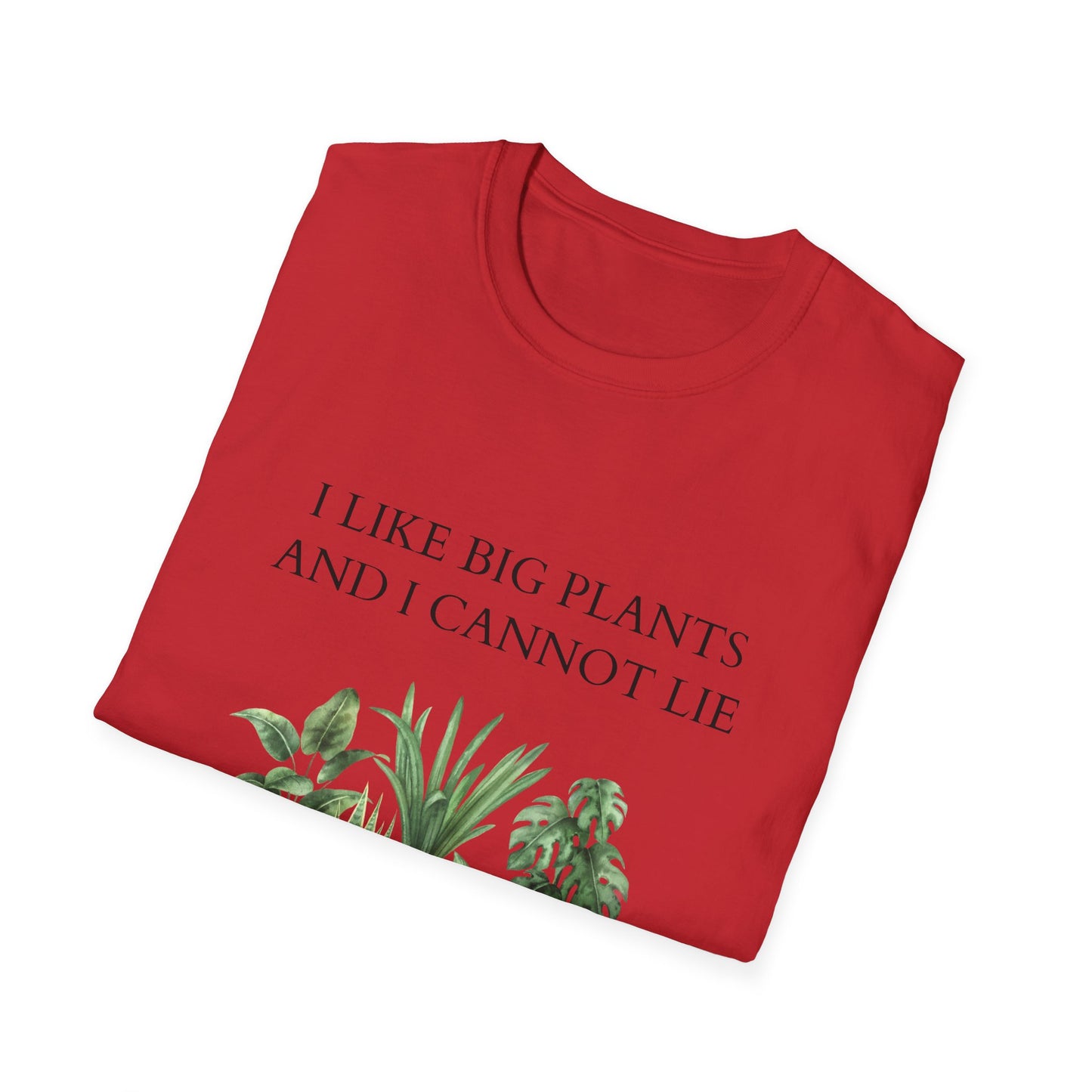 Plant Lover Unisex T-Shirt with Large Plant Graphics - Softstyle T-shirt.