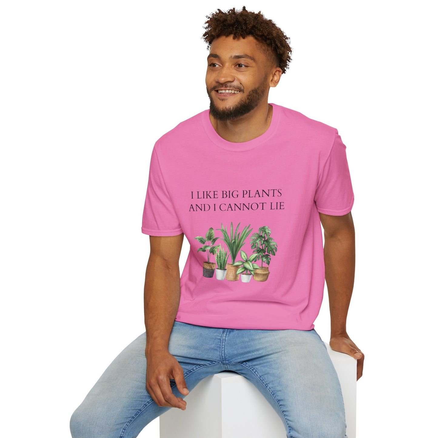 Plant Lover Unisex T-Shirt with Large Plant Graphics - Softstyle T-shirt.