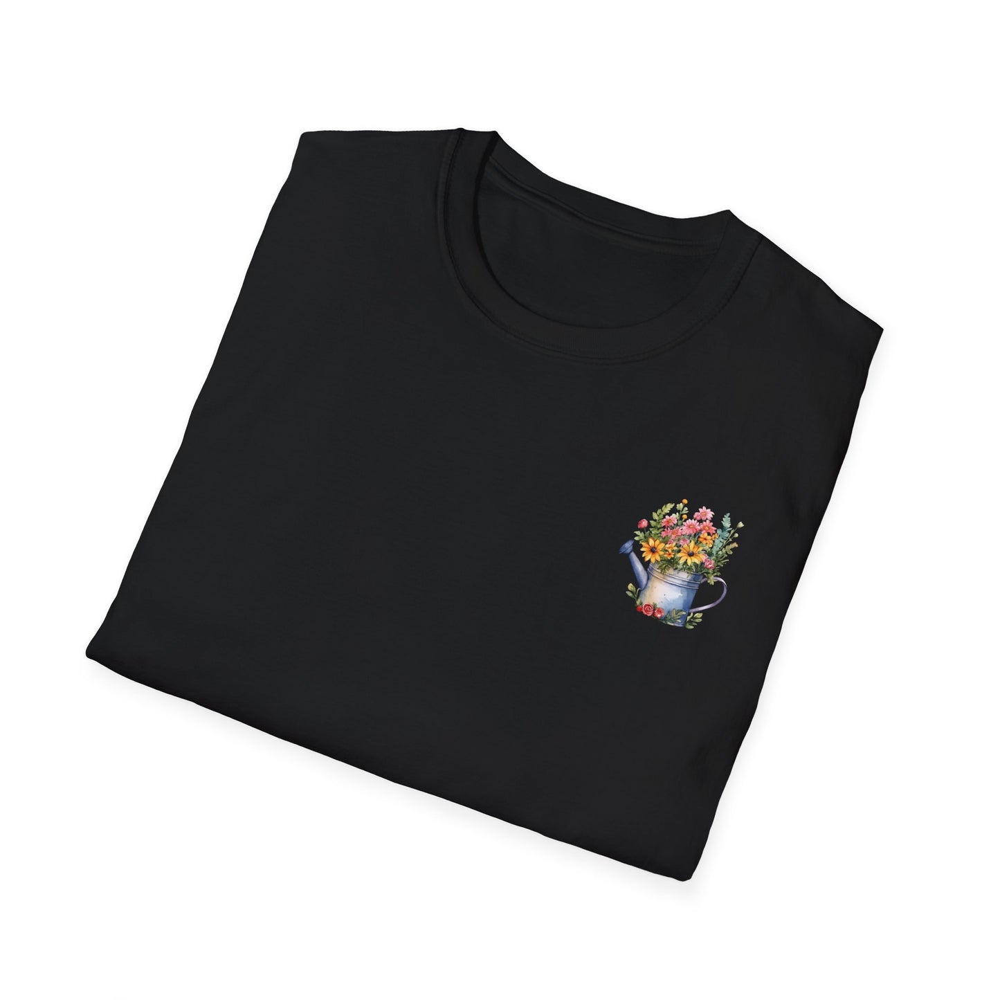 Cute Watering Can Floral Unisex T-Shirt, Gardening Gift, Spring Fashion, Botanical Tee, Birthday Present, Eco-Friendly Style