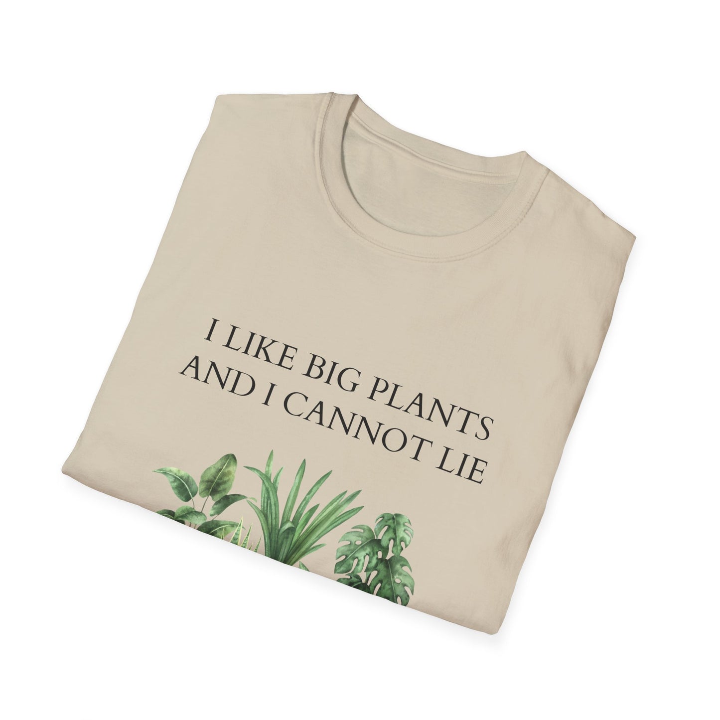 Plant Lover Unisex T-Shirt with Large Plant Graphics - Softstyle T-shirt.