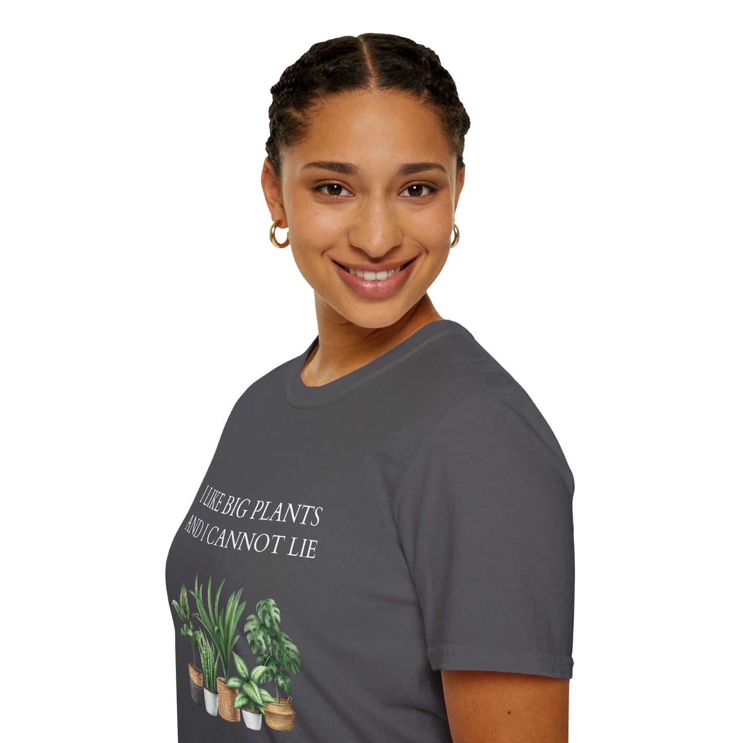 Plant Lover Unisex T-Shirt with Large Plant Graphics - Softstyle T-shirt.