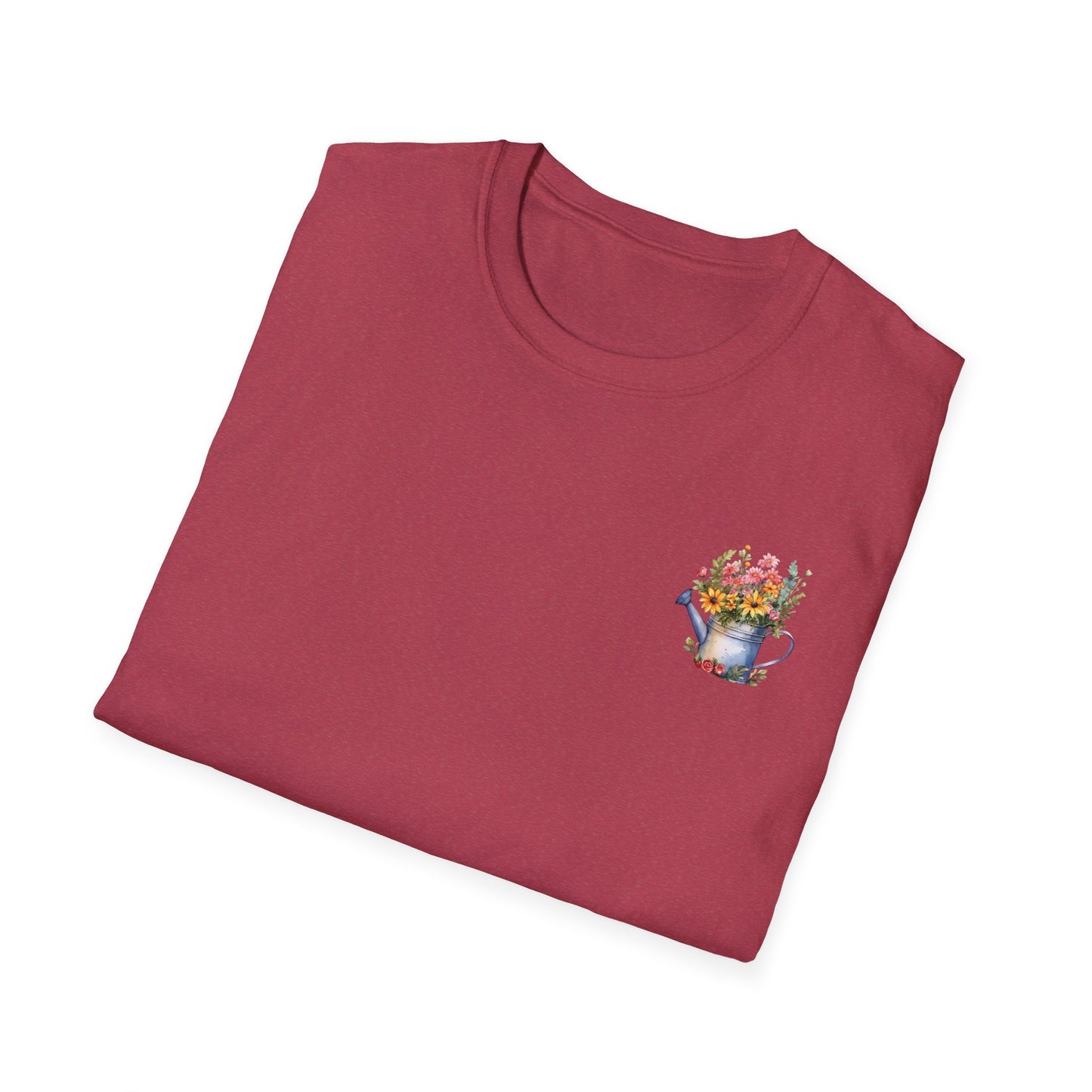 Cute Watering Can Floral Unisex T-Shirt, Gardening Gift, Spring Fashion, Botanical Tee, Birthday Present, Eco-Friendly Style