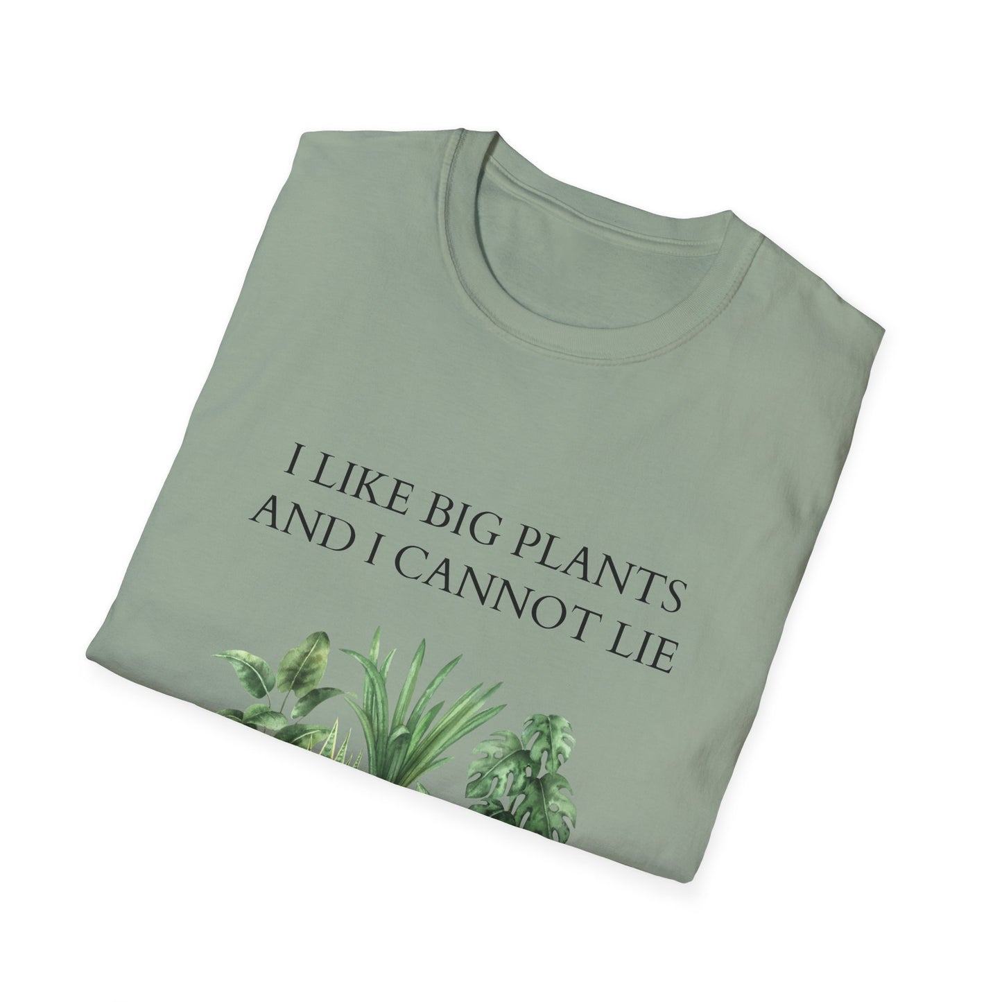 Plant Lover Unisex T-Shirt with Large Plant Graphics - Softstyle T-shirt.