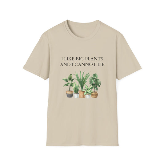 Plant Lover Unisex T-Shirt with Large Plant Graphics - Softstyle T-shirt.