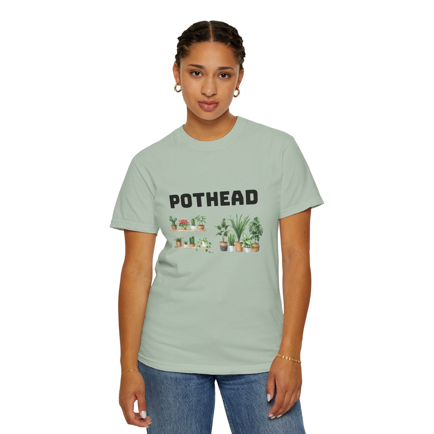 Pothead Graphic Tee, Plant Lover Unisex Shirt, Herb Enthusiast T-shirt, Botanical Print Top, Gardening Gift Apparel