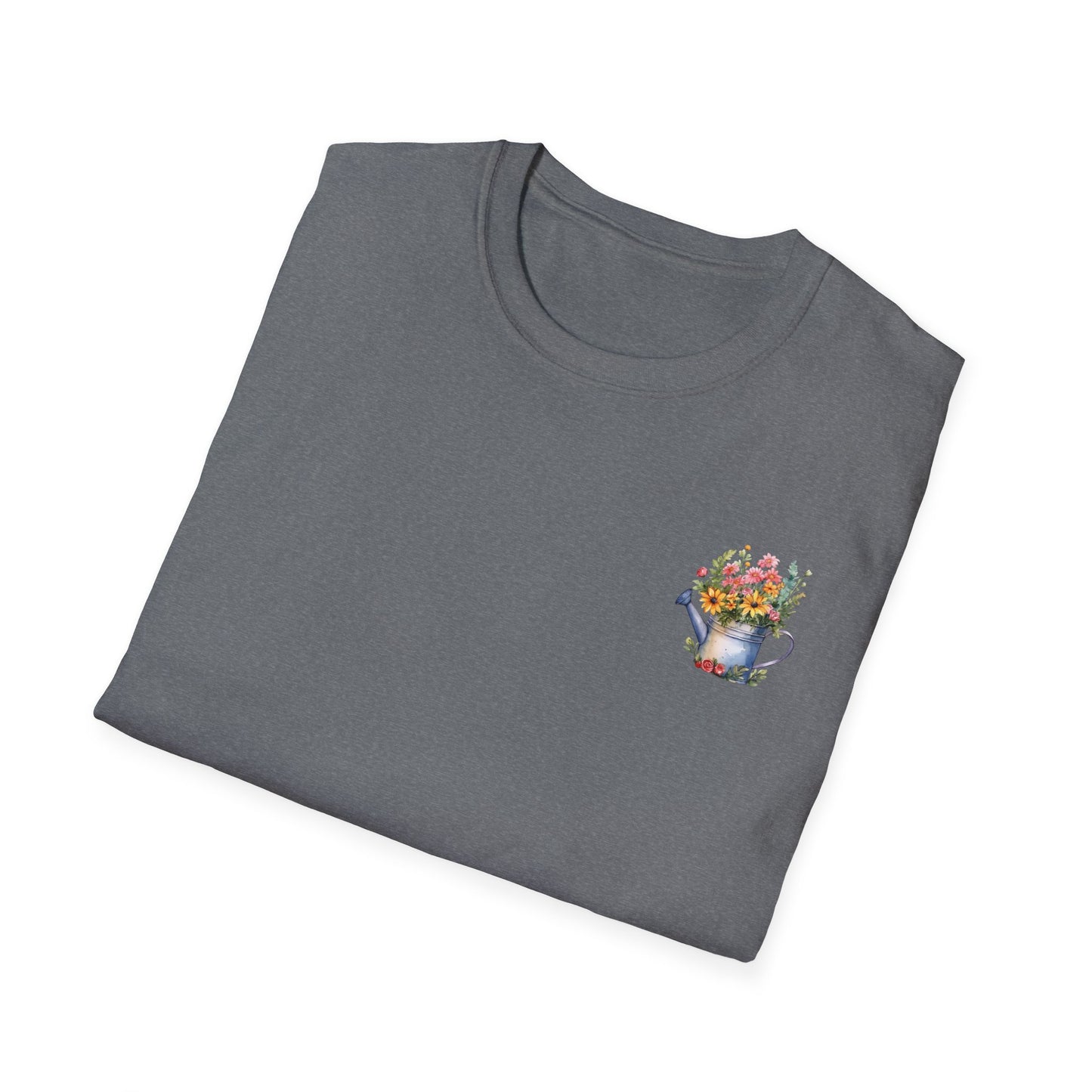 Cute Watering Can Floral Unisex T-Shirt, Gardening Gift, Spring Fashion, Botanical Tee, Birthday Present, Eco-Friendly Style