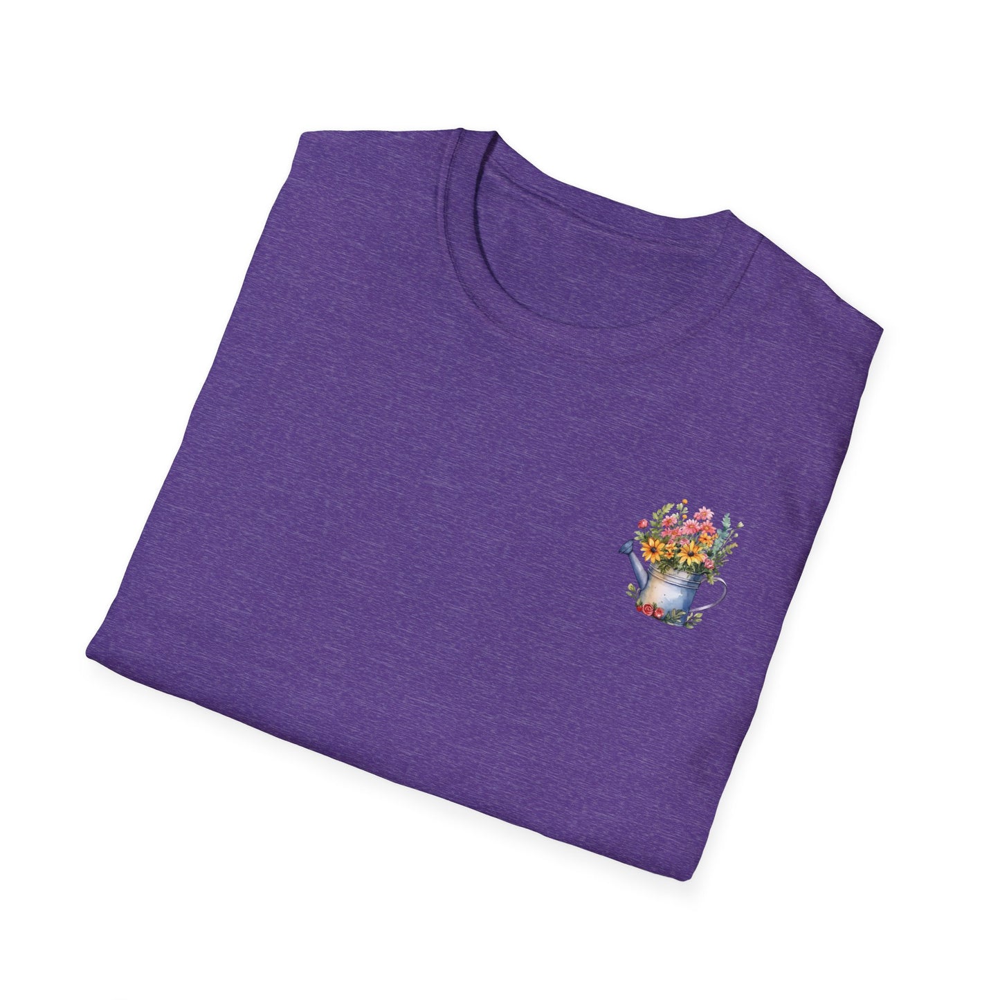 Cute Watering Can Floral Unisex T-Shirt, Gardening Gift, Spring Fashion, Botanical Tee, Birthday Present, Eco-Friendly Style