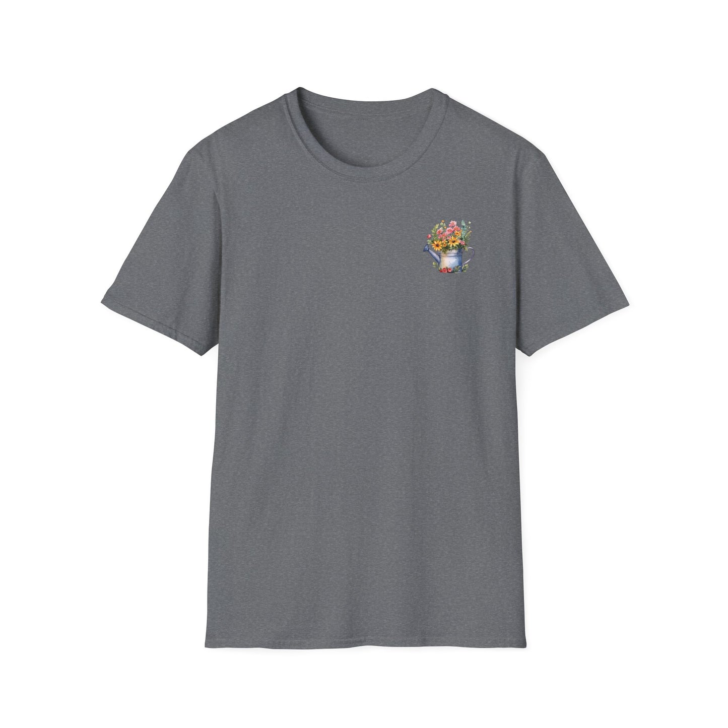Cute Watering Can Floral Unisex T-Shirt, Gardening Gift, Spring Fashion, Botanical Tee, Birthday Present, Eco-Friendly Style